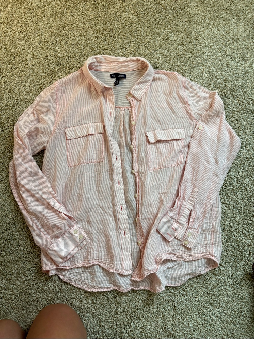 GAP Light Pink Button-Down Shirt